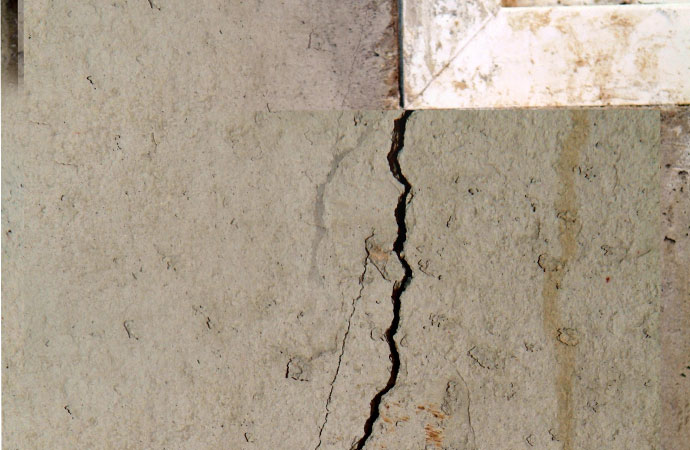 Foundation Crack under A Jack Post